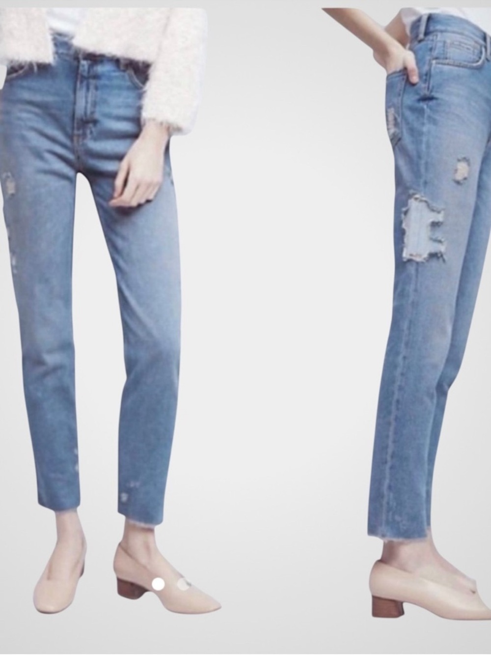 EUC Anthropologie Pilero Tilde Distressed Relaxed Fit Ankle Jeans Size 29